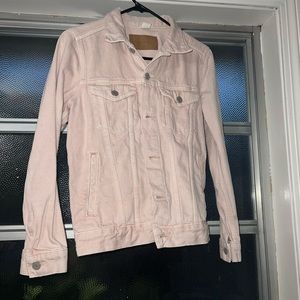pink denim jacket